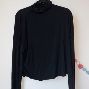 lightweight black babaton turtleneck